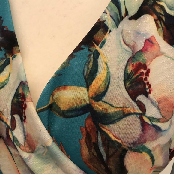 Summer floral wrap dress L - Picture 7 of 8